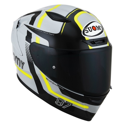 SUOMY TRACK-1 NINETY SEVEN HELMET GREY YELLOW XL