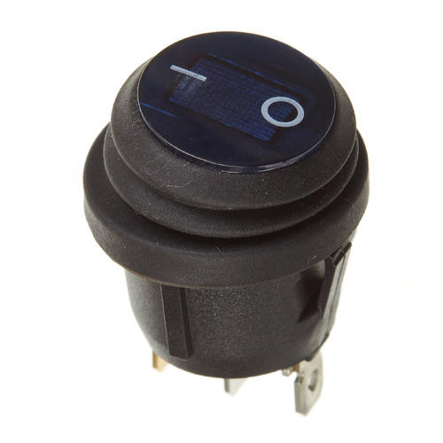 WHITES 12V ROCKER SWITCH ON-OFF WATERPROOF ROUND - BLUE