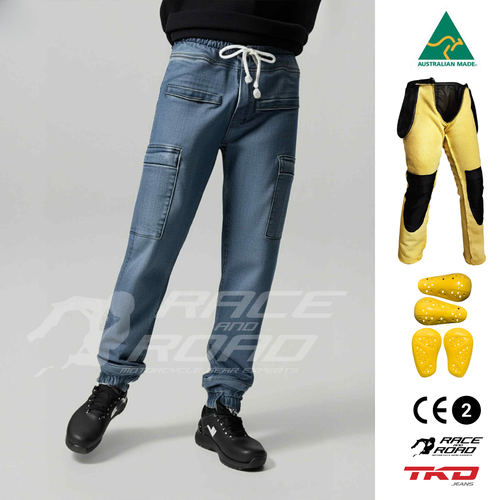TKD JEANS JO / NATHAN STRETCH SLIM / SKINNY ELASTICATED SKY  COMBO 28