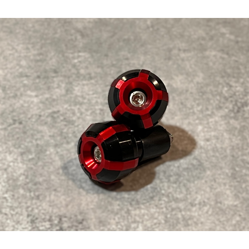 TECNIKO SHORT BAR ENDS BLACK RED (PAIR)