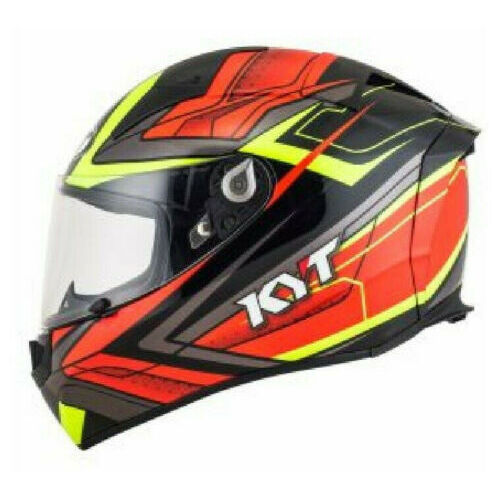 KYT THUNDER FLASH BOLT YELLOW RED YOUTH HELMET M