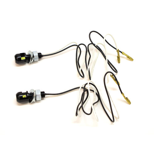 WHITES NUMBER PLATE LED BOLT LIGHT 13.5x12.8 - BLACK (PAIR)