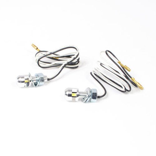 WHITES NUMBER PLATE LED BOLT LIGHT 13.5x12.8 - SILVER (PAIR)
