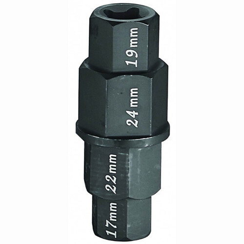 WHITES 4-IN-1 HEX AXLE TOOL 17/19/22/24MM - CHROMOLY