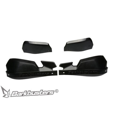 BARKBUSTERS VPS PLASTIC GUARDS ONLY - BLACK BLACK (WITH WIND DEFLECTORS)