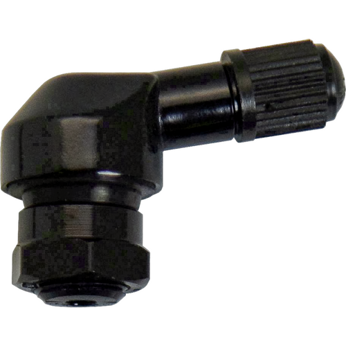 MOTORCYCLE SPECIALTIES ALLOY RIGHT ANGLE 8mm VALVE STEM - BLACK