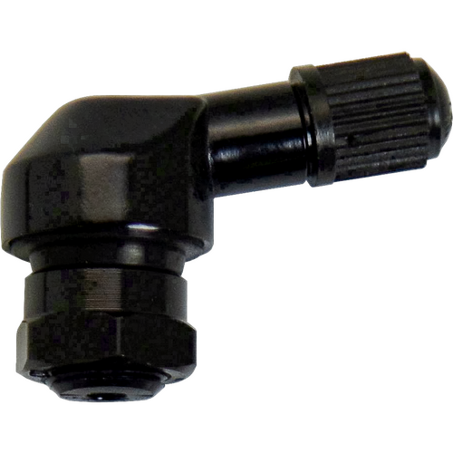 MOTORCYCLE SPECIALTIES ALLOY RIGHT ANGLE 10mm VALVE STEM - BLACK