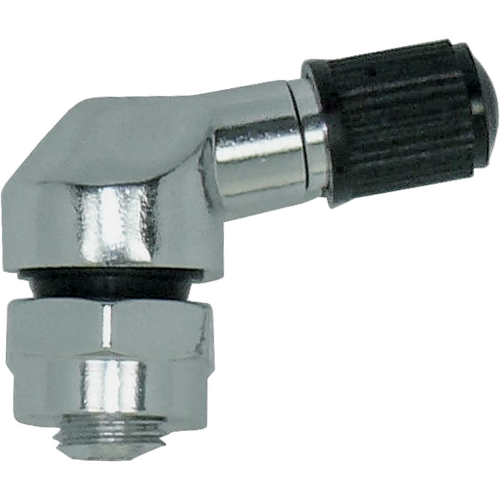 MOTORCYCLE SPECIALTIES ALLOY RIGHT ANGLE 10mm VALVE STEM - SILVER