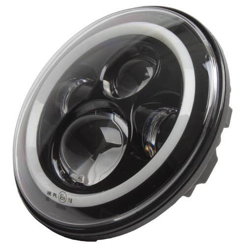 WHITES LED HEADLIGHT INSERT 7" WITH H4 PLUG E-MARK