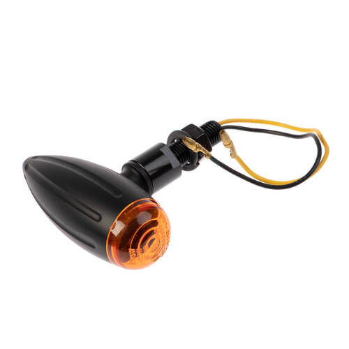 WHITES LED SLIMLINE BULLET FLASHER SET 'BUFFALO' SATIN BLACK