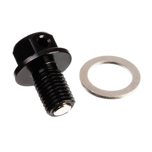WHITES MAGNETIC SUMP PLUG M10 x 15 x 1.25 - BLACK