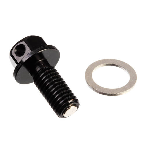 WHITES MAGNETIC SUMP PLUG M10 x 22 x 1.50 - BLACK