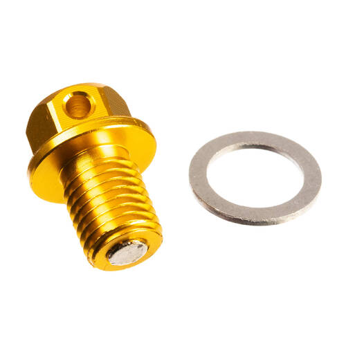 WHITES MAGNETIC SUMP PLUG M12 x 12 x 1.25 - GOLD