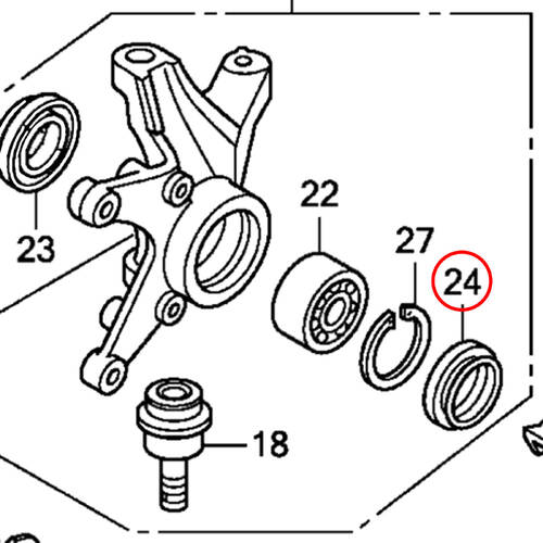 WHITES FRONT KNUCKLE DUST SEAL - HONDA - 38X50X6