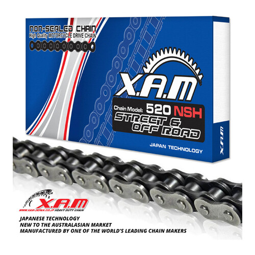 XAM 520NSH Non-Sealed Heavy Duty Chain - Natural 112L
