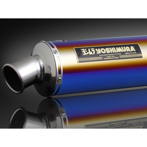 Yoshimura Cyclone Full System Exhaust Titanium / Titanium Blue Cover - Kawasaki Z900RS/Cafe '18-26