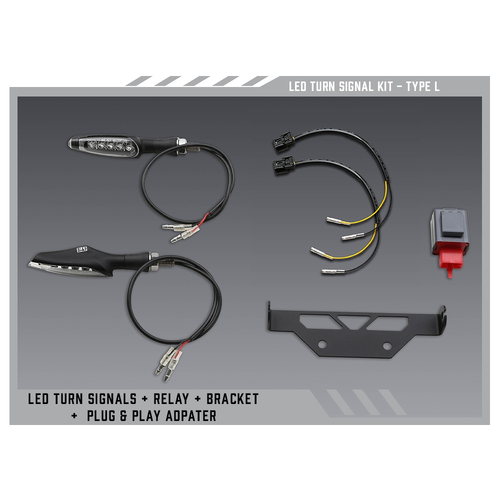 Yoshimura Type L Standard LED Signal Kit - V2 Fender Eliminators