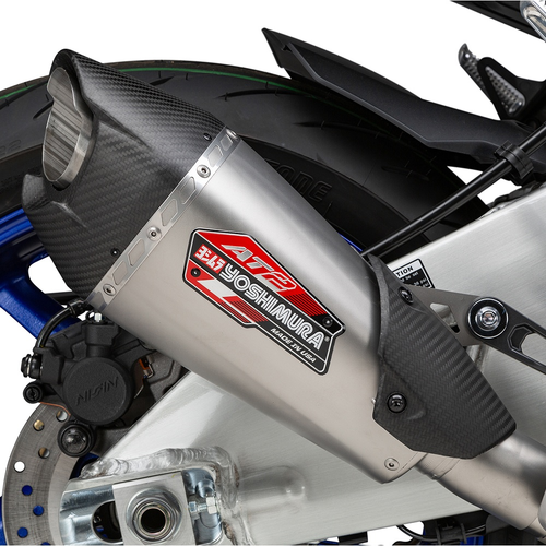 Yoshimura AT2 Slip-On Exhaust Stainless / Stainless Muffler - Yamaha MT-10 '22-25