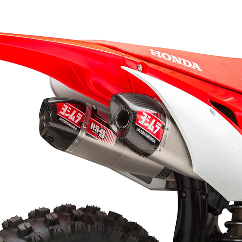 Yoshimura RS-9T Dual Slip-On Exhaust Stainless / Stainless Mufflers - Honda CRF250R/RX '18-19