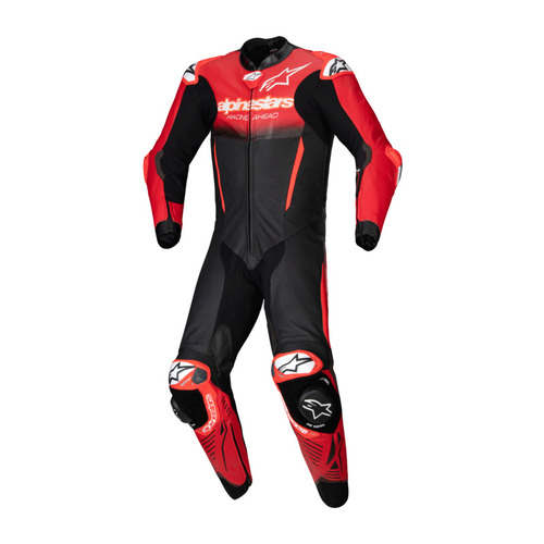 ALPINESTARS GPR7 1PC LEATHER SUIT BLACK MID RED 48